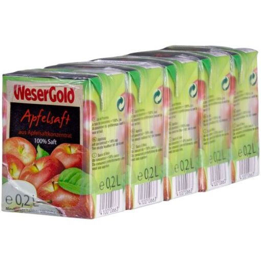 Picture of WESER GOLD 100% PURE APPLE JUICE 60 x 200ML